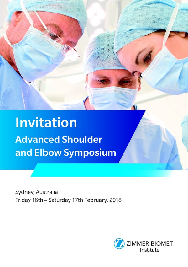 Programme for the Advanced Shoulder and Elbow Symposium, February 2018