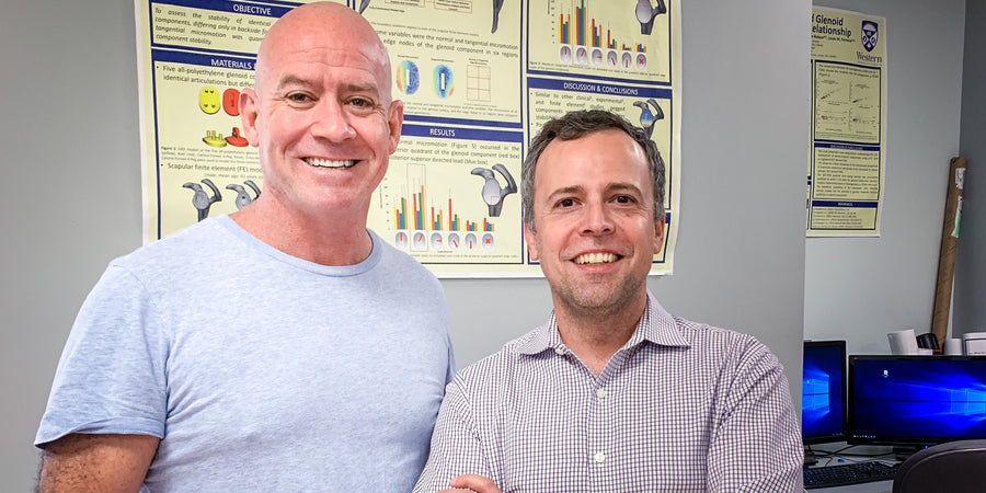 With Louis Ferreira in the laboratories at the University of Western Ontario