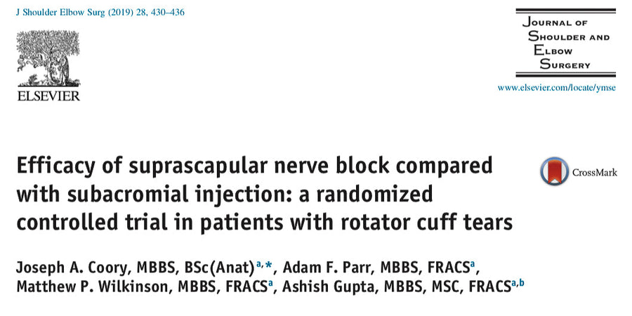 Journal of Shoulder and Elbow Surgery paper on suprascapular nerve blocks