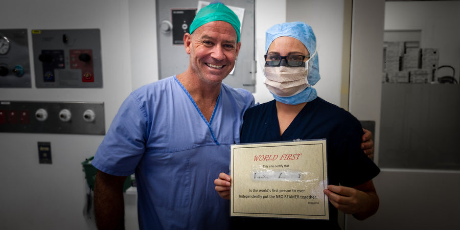 Vanessa receiving recognition at Cairns Base Hospital
