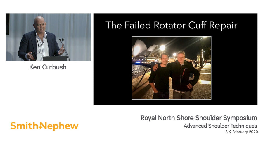 Title slide from Dr Kenneth Cutbush's talk on the failed rotator cuff