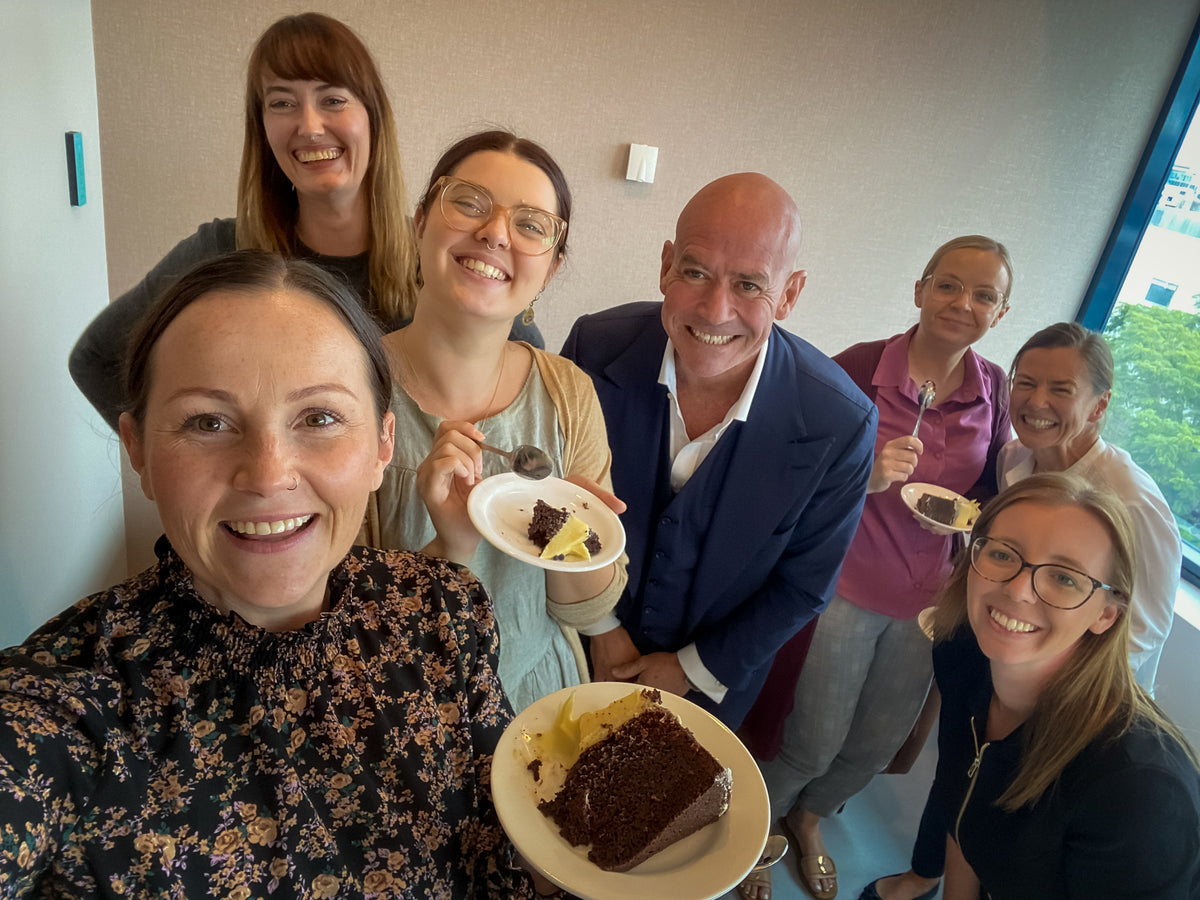 Celebrating Grace's birthday at the Shoulder Clinic