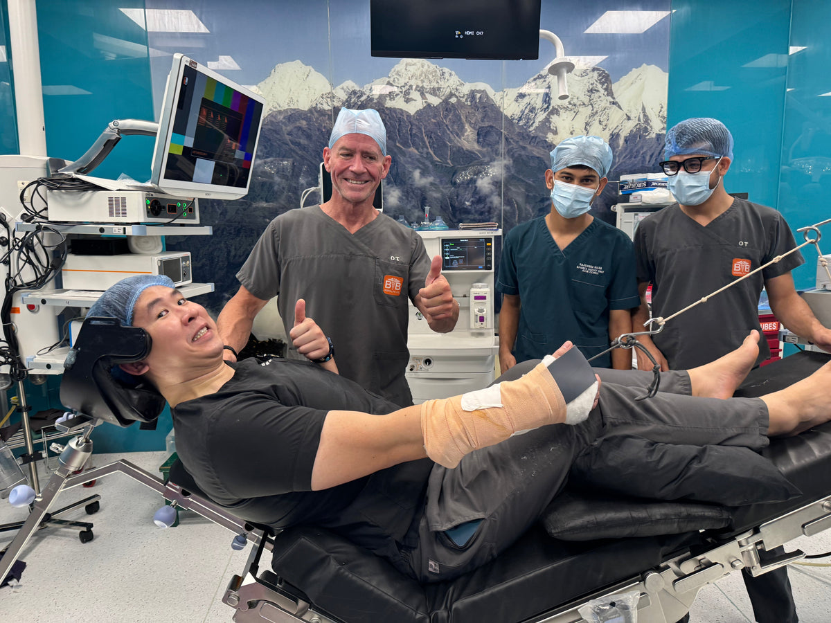 Preparing for live surgery in Kathmandu, Nepal
