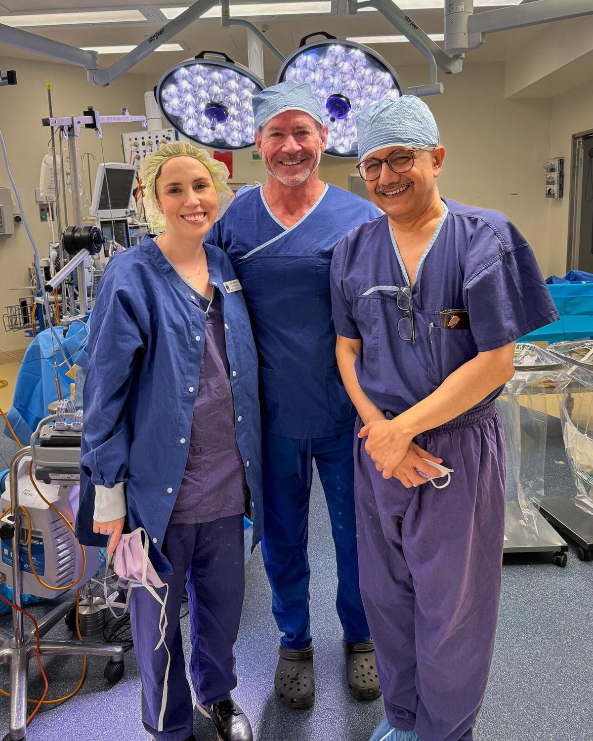 Visitors in theatre at the Shoulder Clinic