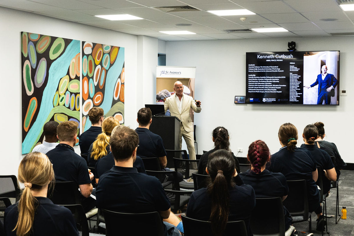 Question and answer session with the physiotherapy team at St Andrew's War Memorial Hospital