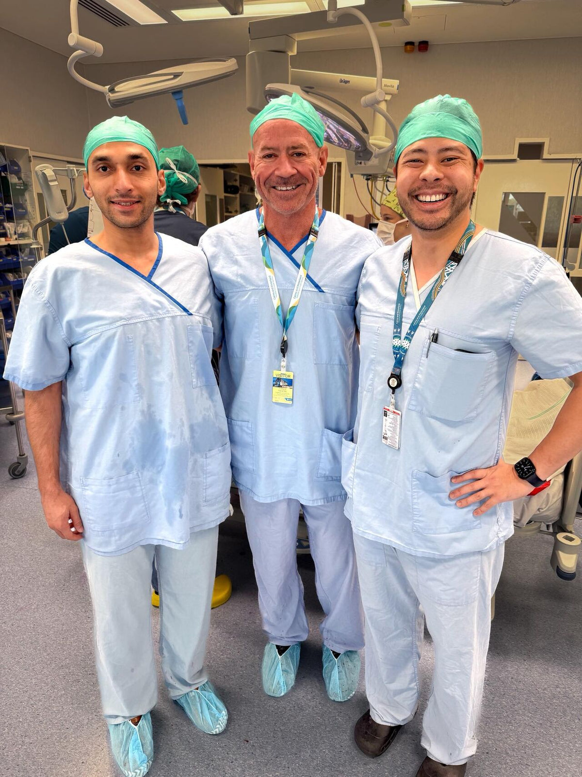 In theatre at Cairns Base Hospital performing a reverse total shoulder replacement